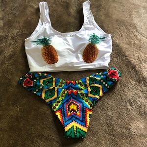 Pineapple Thong Bikini